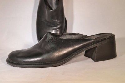 Womens Basic Black Classic Pumps Heels Mules Hillard & Hanson Size 9.5 