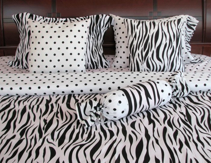 Pcs ZEBRA POLKA DOT LUXURY BED IN A BAG TWIN KT245  