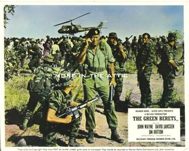   HUTTON DAVID JANSSEN ORIG GREEN BERETS US MARINES UK LOBBY SET  