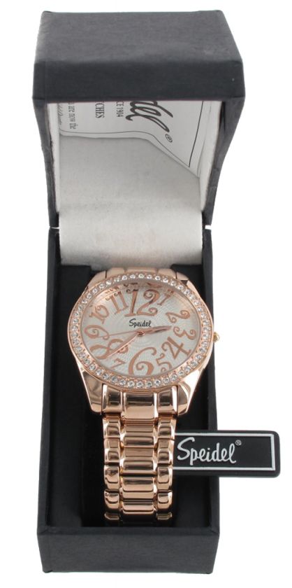 Rose Gold GP Watch New Rhinestone Big Face Boyfriend  