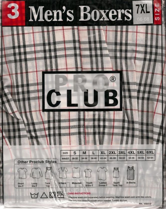 ProClub Mens Big&Tall Boxers (3 in a pack)  