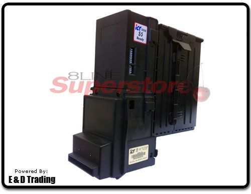 ICT A6 28FOP USD4 II 12V Bill Acceptor w/ 800 Note Cassette Cherry 