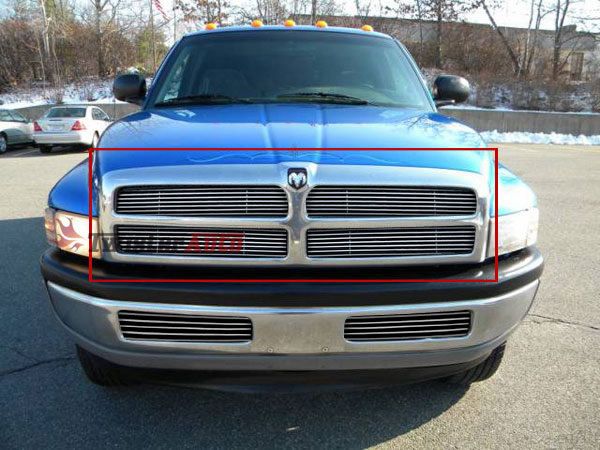 Billet Grille Insert 94   01 Dodge Ram Pickup Front Upper Polished 