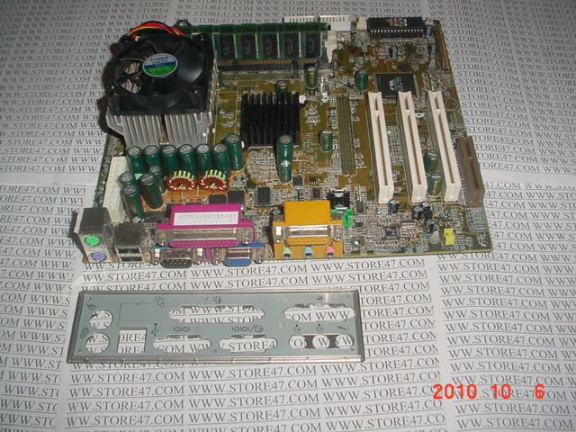 USED TESTED AND WORKING BIOSTAR Motherboard, fan, heatsink, memory 