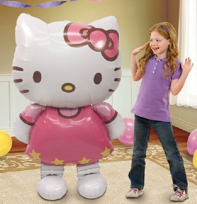 50 HELLO KITTY huge SANRIO birthday BALLOON AIRWALKER party  