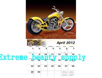 red black blue gray white CUSTOM BIKES motorcycles Hot Rides calendar 