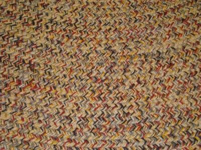 BRAIDED 5 x 7 Area RUG Beige*Country Red*Black*Mustard  