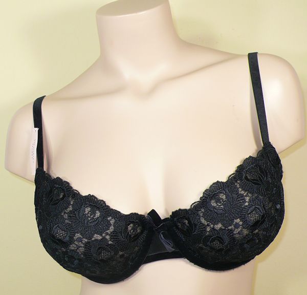 Victorias Secret Embroidery No Padding Push Up Bra 36C  