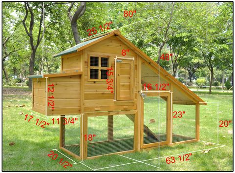   Chicken Coop Poultry Cage Hen House Rabbit Hutch Nest Box Run  