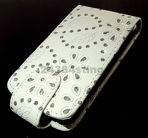 DIAMOND LEATHER FLIP CASE for SAMSUNG CH@T CHAT S3350  