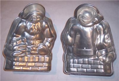 Wilton Cake Pan Christmas Standup Santa Claus Chimney  