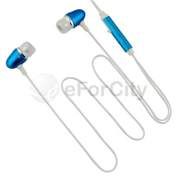   in ear stereo headset w on off mic blue quantity 1 enjoy hands free