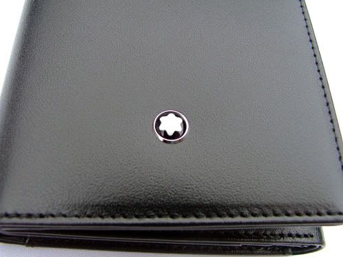 AUTHENTIC MONT WALLET BLANC MEISTERSTÜCK BLACK TRIFOLD LEATHER WALLET 