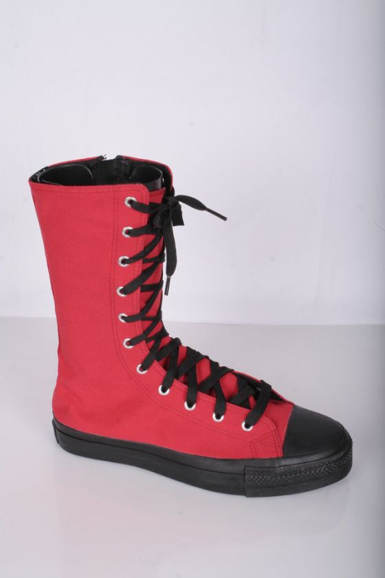 PLEASER DEVIANT 201 *Canvas Mid Calf Sneaker Boot  