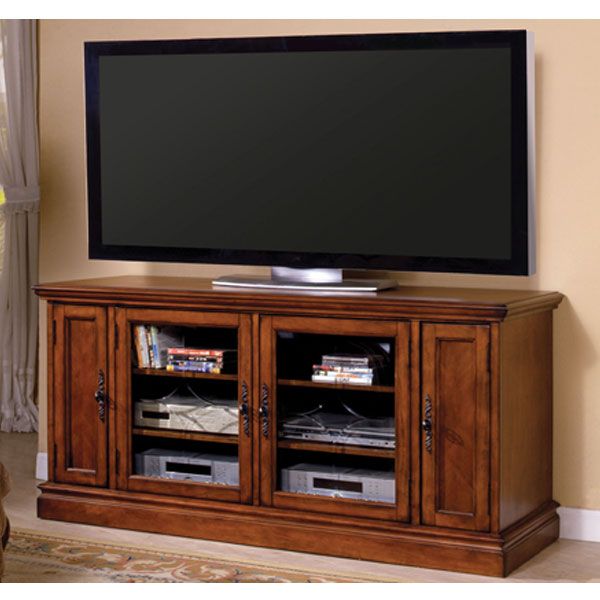 Miranda Antique Oak Finish Entertainment Console TV Stand  