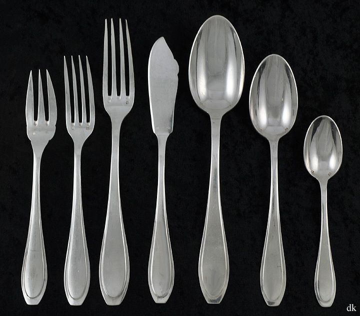 Good Quality 44 Pc French Silverplated Flatware Set  