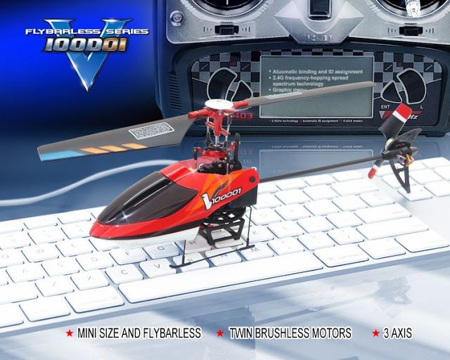 WALKERA V100D01 Flybarless 2.4G 4CH Metal RC Helicopter  