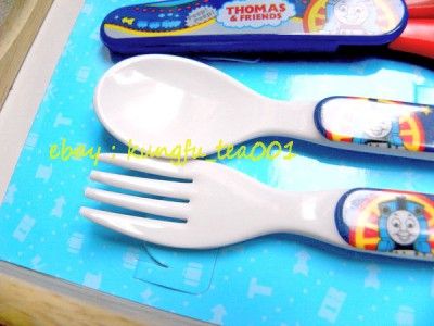 Thomas the Tank Engine Baby Kid Food Cutter Scissors + Flatware Spoon 