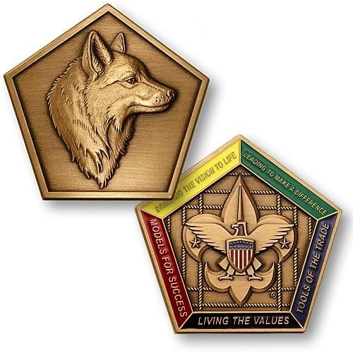 BOY SCOUTS FOX PATROL WOOD BADGE BSA CHALLENGE COIN  