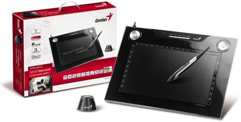 Genius G Pen M712 12x7 Dual Mode & Multi Media Graphic Tablet 