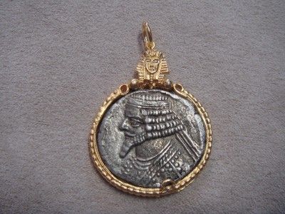 PARTHIAN SILVER ROMAN EGYPTIAN COIN GREEK PENDANT EGYPT  