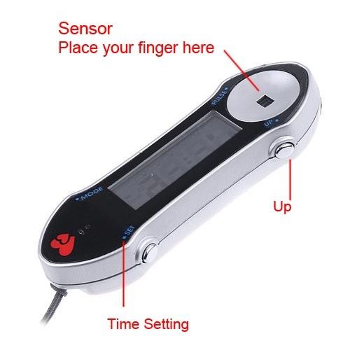 Digital Heart Beat Detector Keychain Heart Rate Tester Monitors 