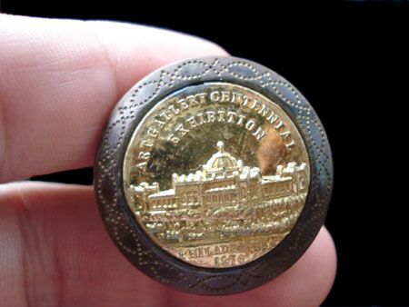 1876 PHILA PA CENTENNIAL ~ LAPEL / COAT BUTTONS  