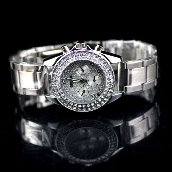 Brand New Japan Movement Women Lady Stainless Steel Silver Dial Wrist 