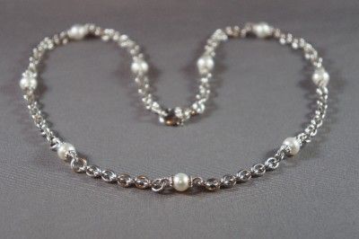 Judith Ripka Sterling Silver Cultured Freshwater Pearl Necklace  