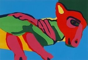 KAREL APPEL HORSE ORIGINAL SIGNED LITHOGRAPH  