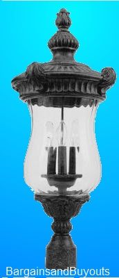 TransGlobe Lighting Outdoor 26.5T Post Lantern   Black  