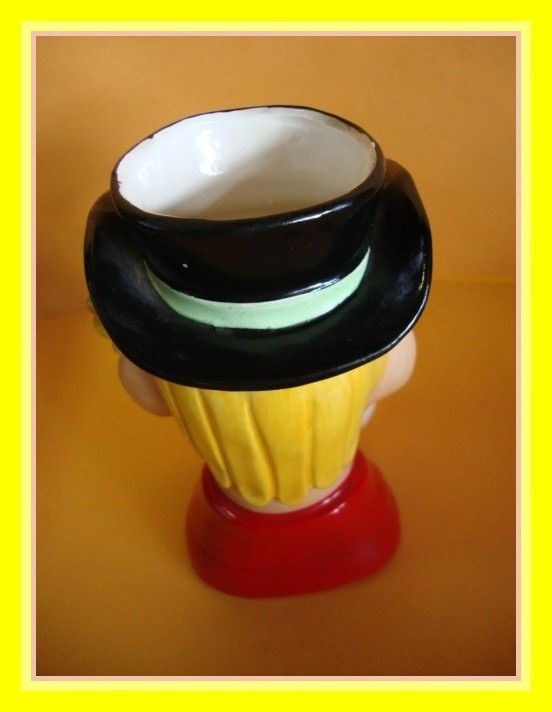 NAPCO WARE Clown Head Vase w/ Bowtie, 1958 #C3321  