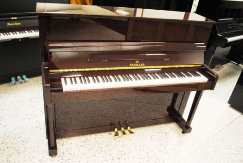 Schiller Upright Piano Model 47T African Mahogany  