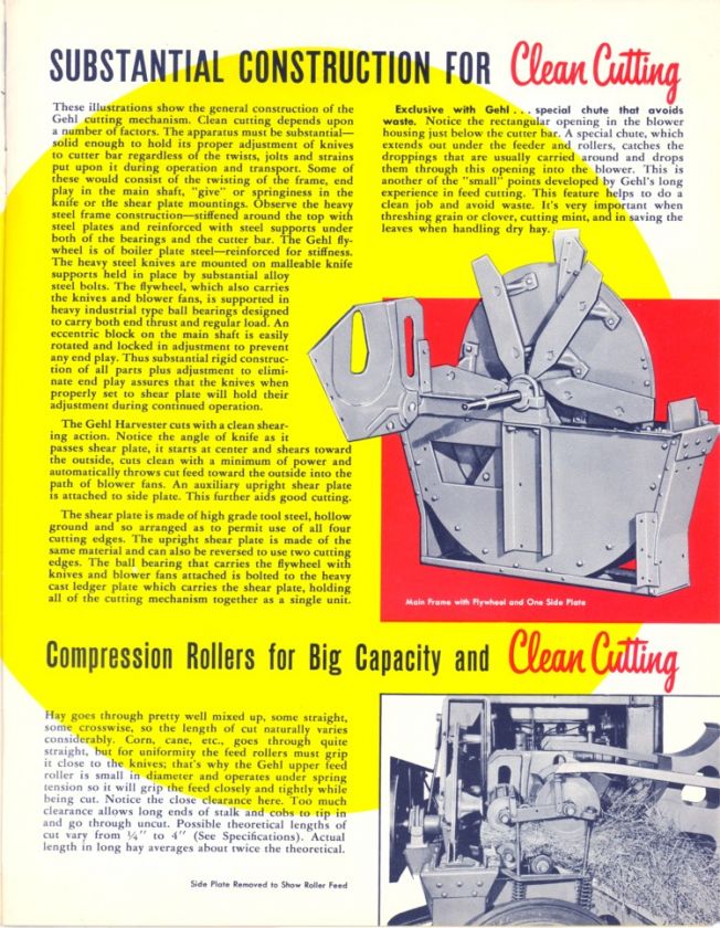 C1940s 50s GEHL FARM MACHINERY BROCHURE  