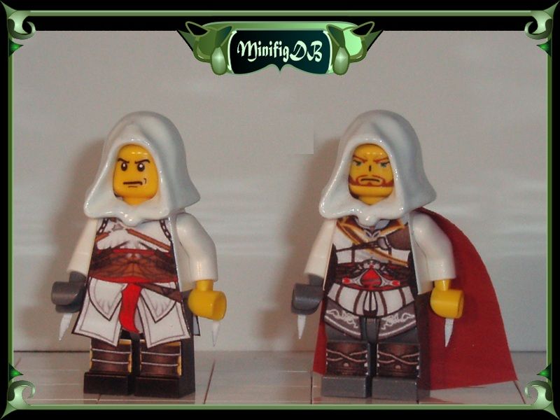 LEGO Custom assassins creed II Altair vs Ezio #034E  