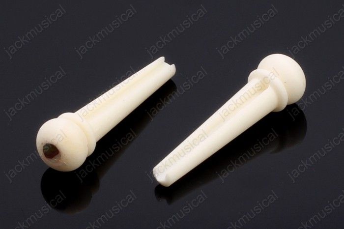 BONE BRIDGE PINS Pearl Shell Dot For Acoustic Guitar  