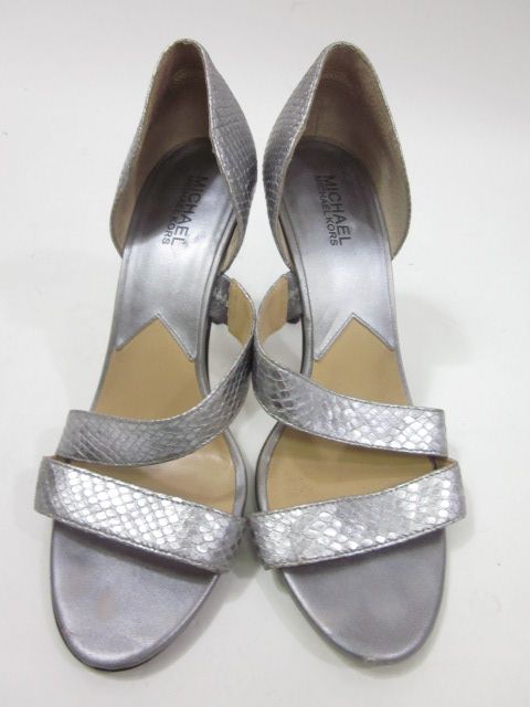 MICHAEL MICHAEL KORS Silver Mock Python Pumps Size 9.5  