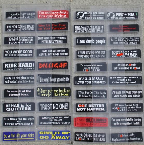 Helmet Sticker 6pk ~PICK FROM 100s~ funny motorcycle  