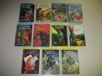 11 VINTAGE NANCY DREW & HARDY BOY BOOKS MYSTERY HBs  