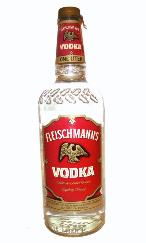 collectible rare old vintage bottle fleischmann s vodka 1 liter