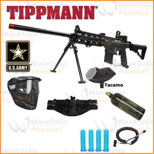   Army Tippmann Project Salvo Paintball Marker Package, that includes