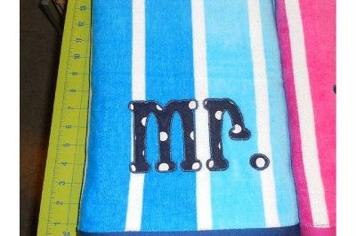 NEW SET 2 MR MRS BRIDAL BEACH TOWEL GIFT SET HONEYMOON  