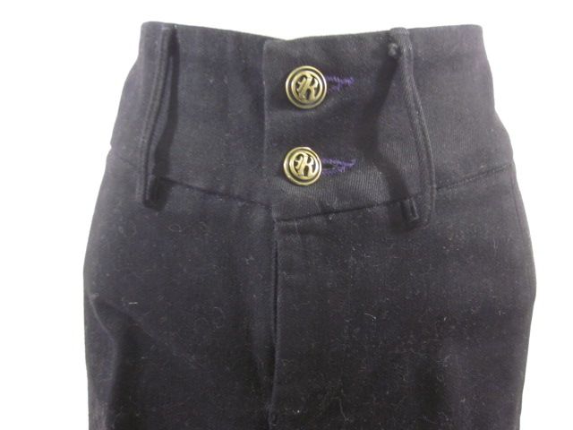 RICH & SKINNY Black Denim Flared Slacks Jeans Sz 26  