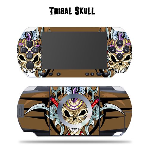 Protective Vinyl Skin Decal for SONY PSP   Tribal Skull  