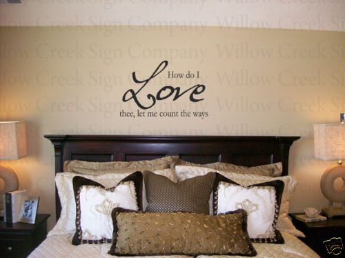 How do I love thee Tatoo Wall Lettering Words Vinyl Art  