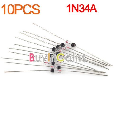 10PCS 1N34A Germanium Diode AM/FM Radio TV Detection  