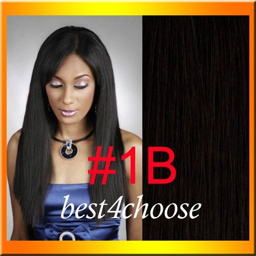 20 CLIP IN ON REMY REAL HUMAN HAIR EXTENSIONS FULL HEAD 7PCS  