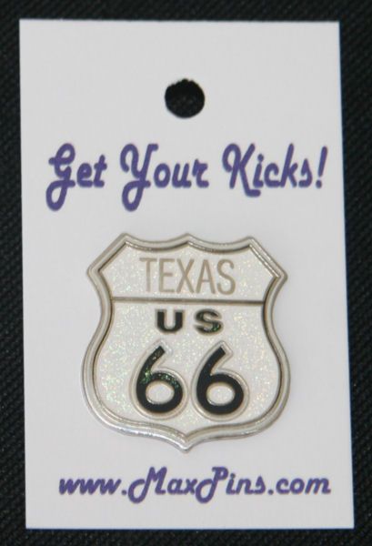 Route 66 Series   Texas 66 Sign Lapel Pin  