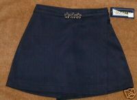 NAVY METAL BUCKLE SKORT SCHOOL UNIFORM NEW NWT PICK SZ  