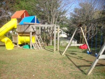   Blue Prints) To Build Kids Play Set Slide Playhouse (Swing set)  